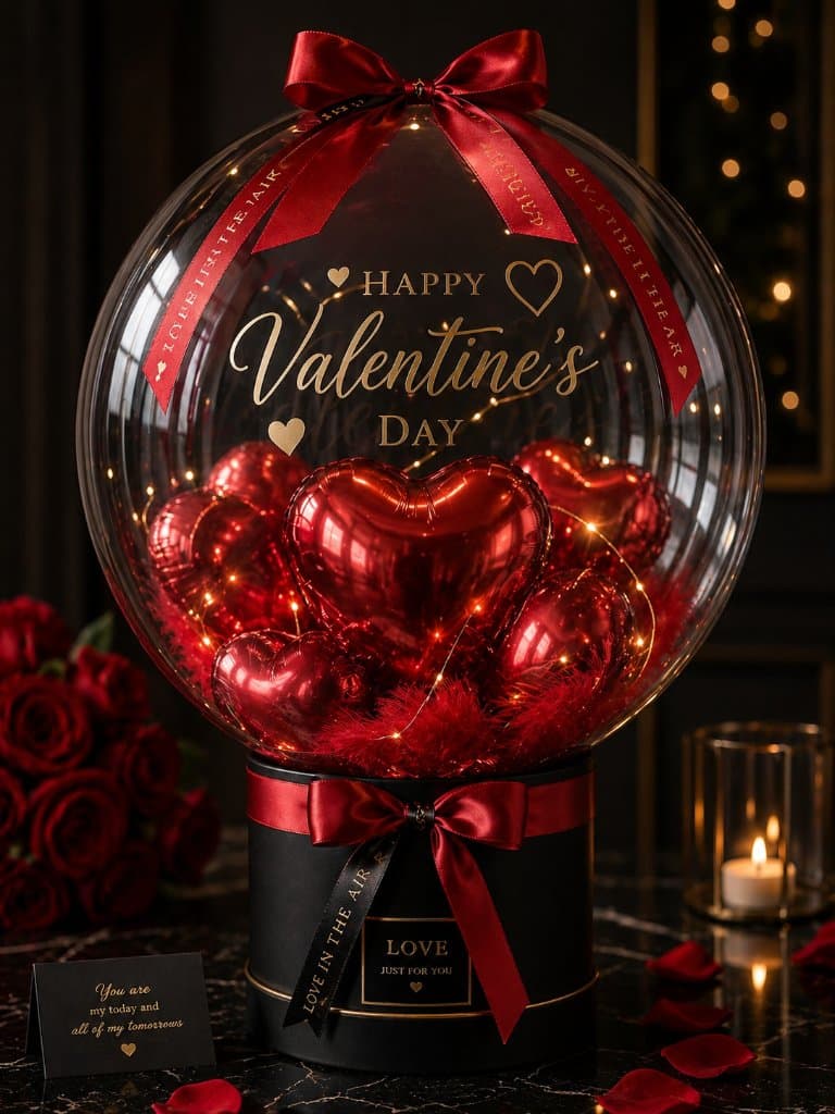 Valentinstag Ballon — Personalisierter Bubble Ballon Basel